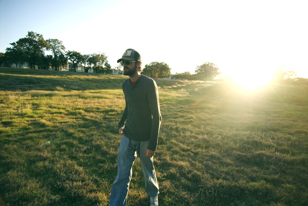 Andrew Yorke in a field